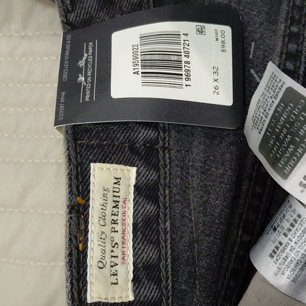Levi's 501 '90s Straight Leg Jeans Stitch School Sz 26 - Picture 11 of 13